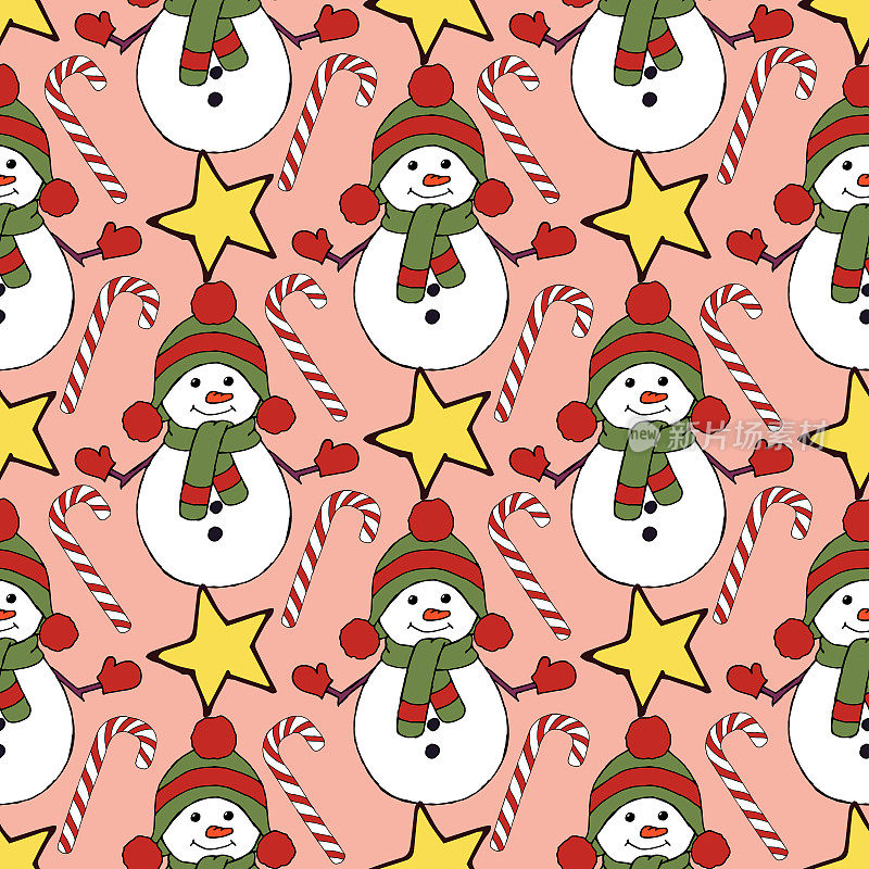 Vintage seamless pattern with vector holly pattern for paper design. Happy new year decoration. Vector graphic. Vector festive illustration. Holly berry christmas icon. Season greeting